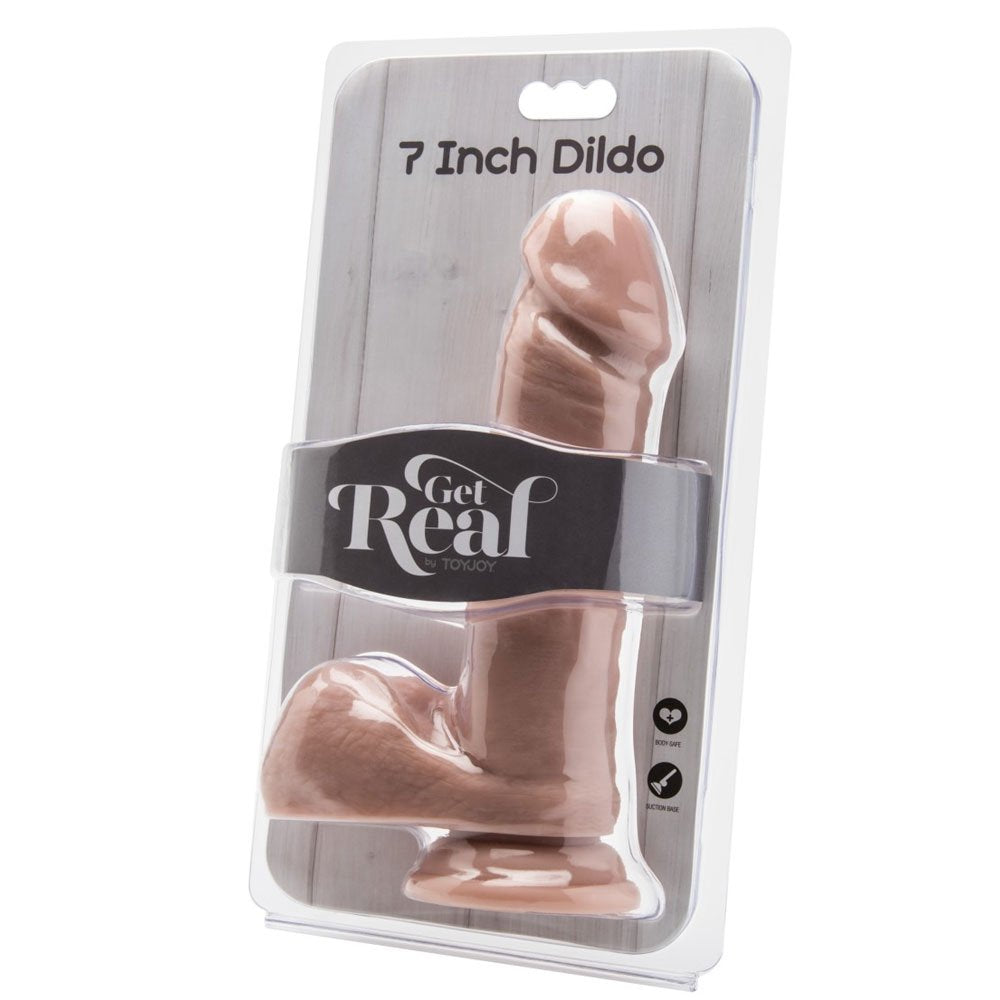 ToyJoy Get Real Dildo 7' with Balls Flesh