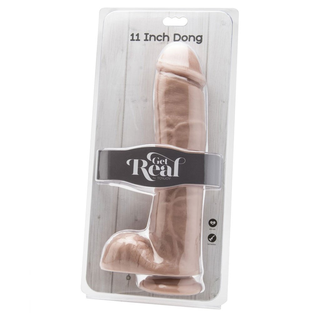 ToyJoy Get Real Dildo 11' with Balls Flesh