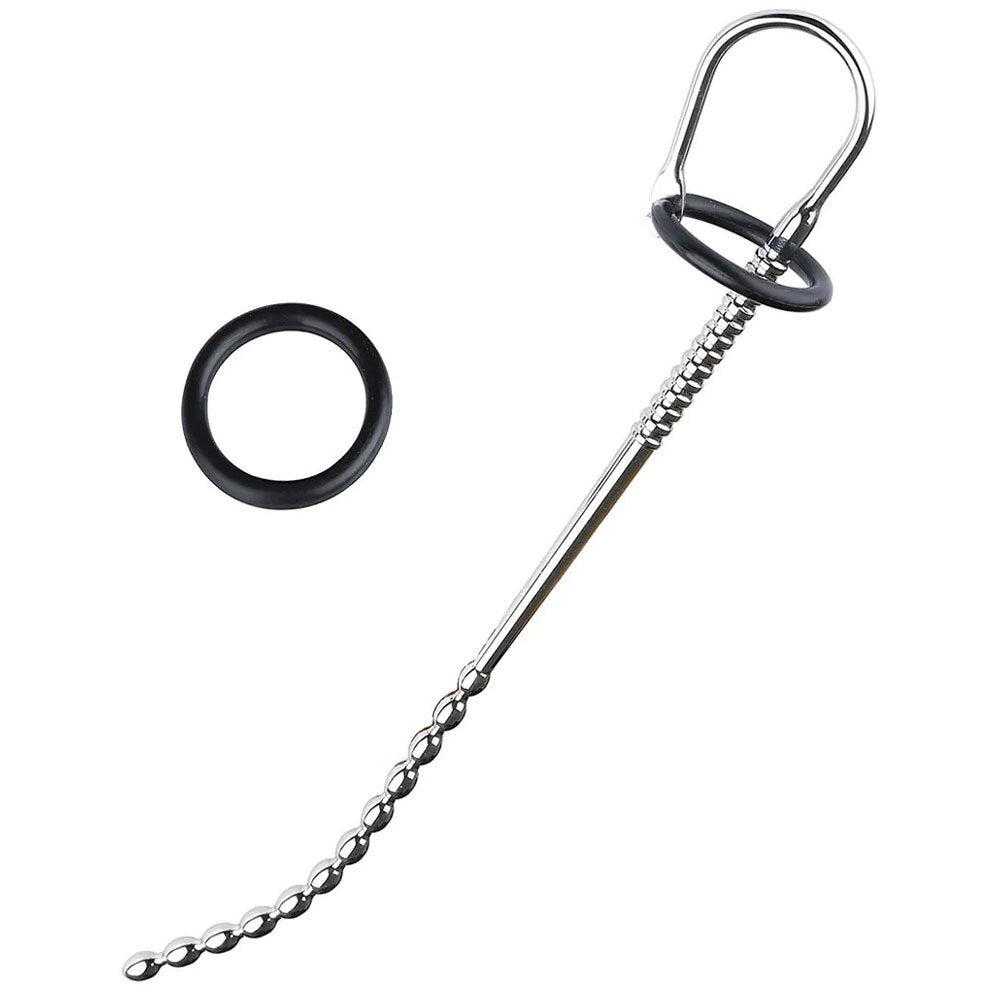 Stainless Steel | Silicone Urethral Stretcher - Long Beaded