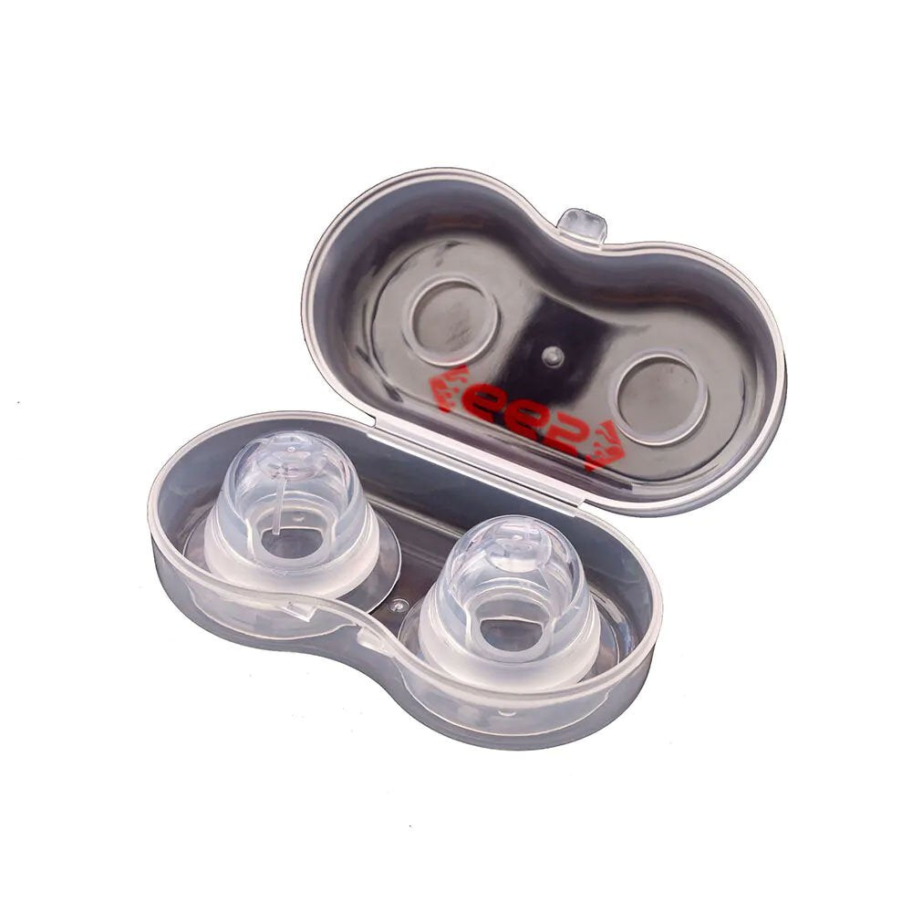Super Silicone Nipple Suckers With Travel Case - Clear