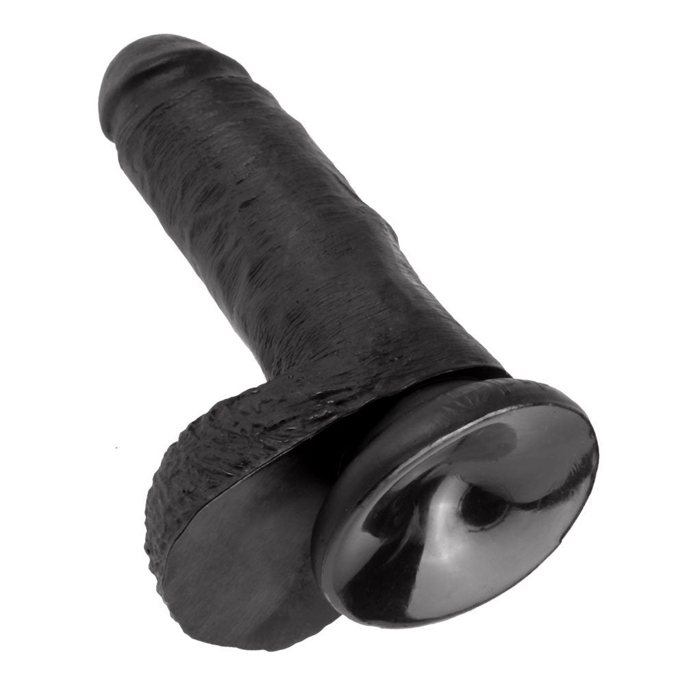 Pipedream King Cock - 7" Cock with Balls Black