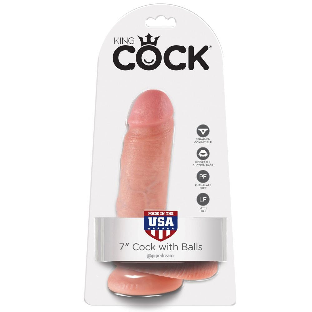Pipedream King Cock - 7" Cock with Balls Flesh