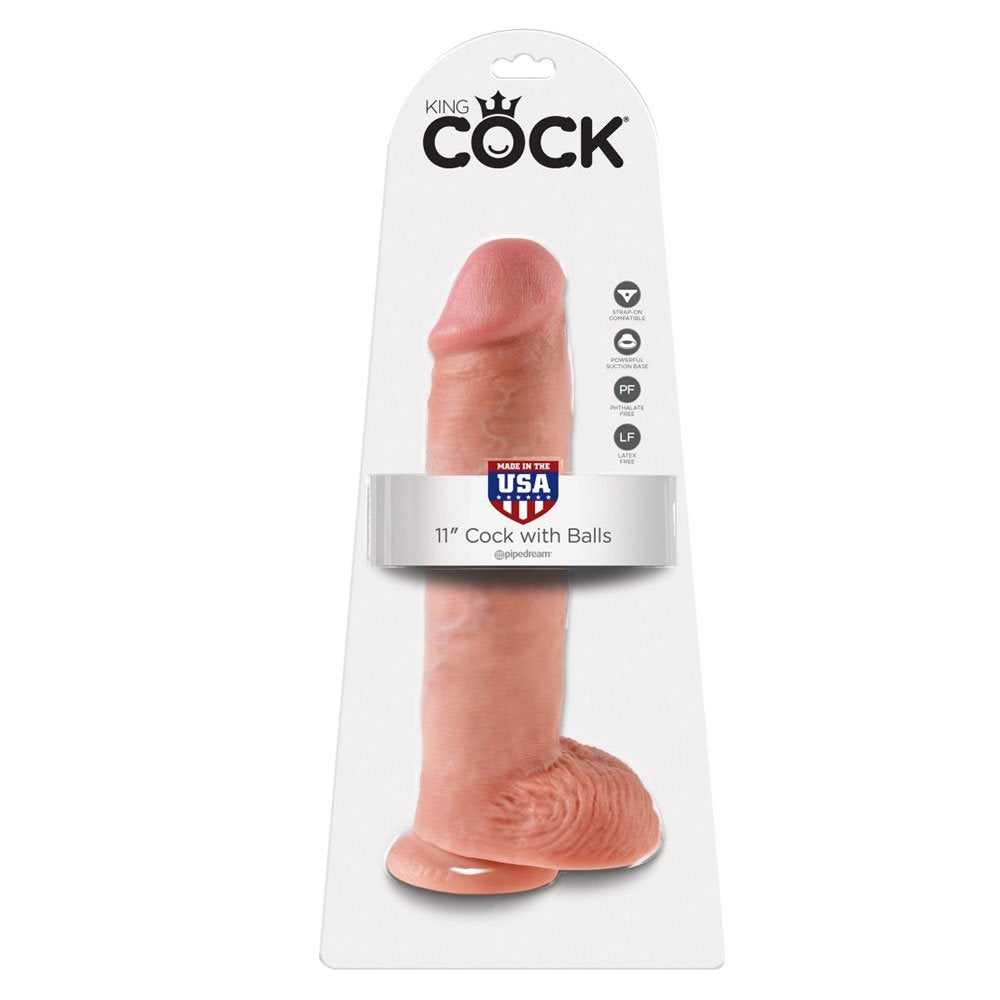 Pipedream King Cock - 11' Cock with Balls Flesh