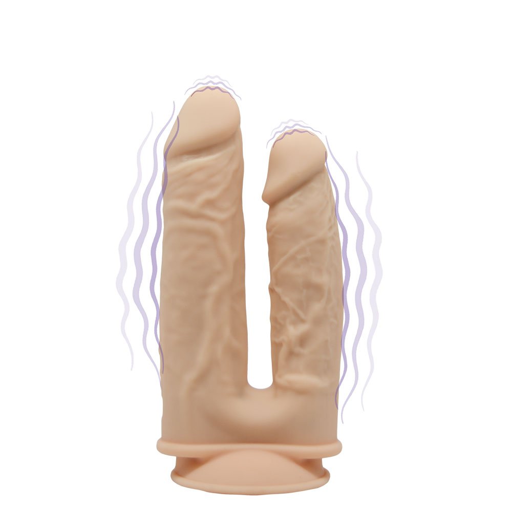 Premium Double Silicone Vibrator Model 1 8" + 7"