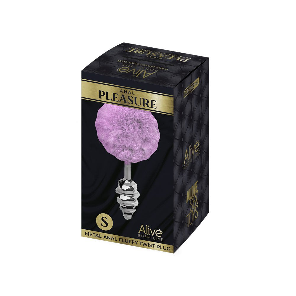 Metal Anal Fluffy Twist Plug S