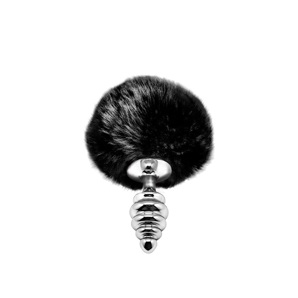 Metal Anal Fluffy Twist Plug S