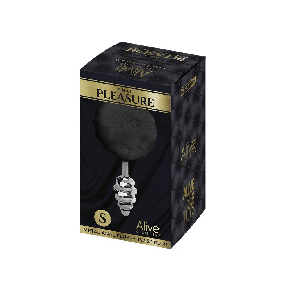 Metal Anal Fluffy Twist Plug S
