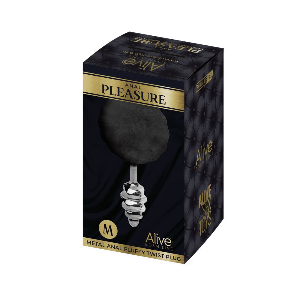 Metal Anal Fluffy Twist Plug M
