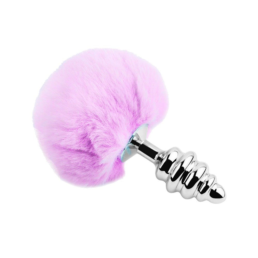 Metal Anal Fluffy Twist Plug L