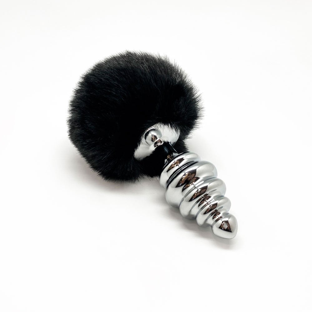 Metal Anal Fluffy Twist Plug L