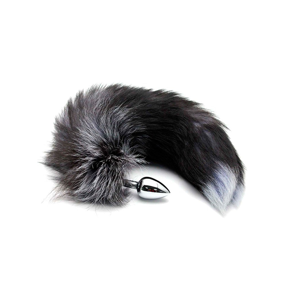 Black & White Fox Tail S