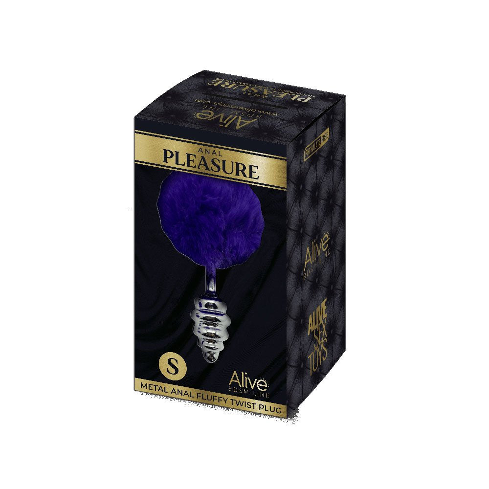 Metal Anal Fluffy Twist Plug S