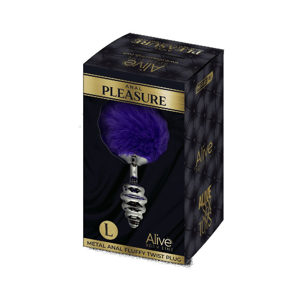 Metal Anal Fluffy Twist Plug L