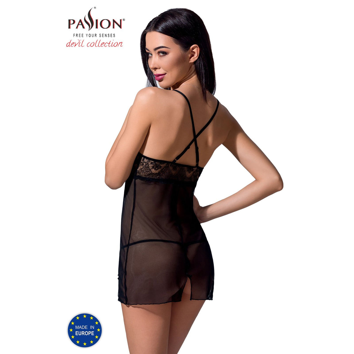 Babydoll QUENTRIS Nero - Taglia S/M