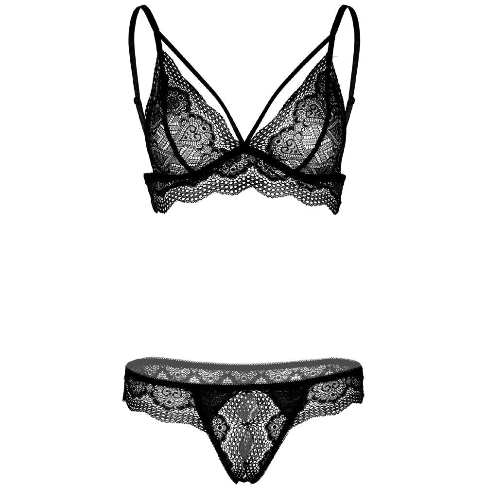 Bra and Crotchless Panty - Taglia L/XL