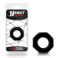 BEAST RINGS Anello per il pene super flessibile poligonale 2,2 cm Nero