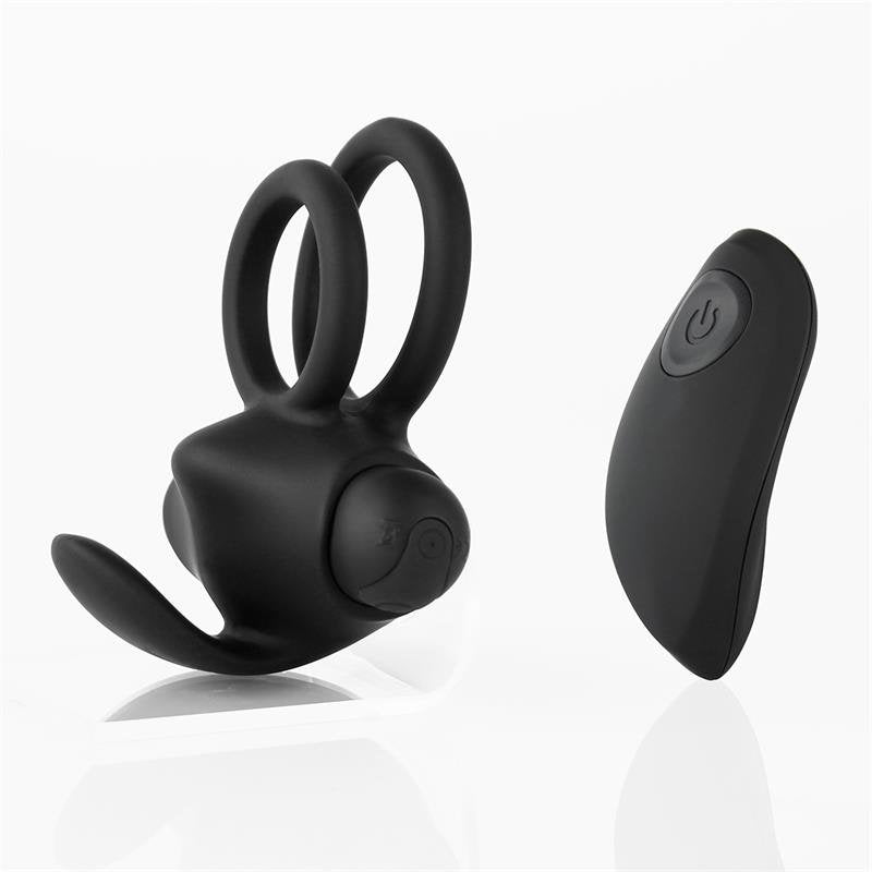 TARDENOCHE Reerin Doppio Anello Vibrante USB Telecomando USB Silicone