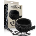INTOYOU BLACK SHADOW Collare con guinzaglio in pelle vegana