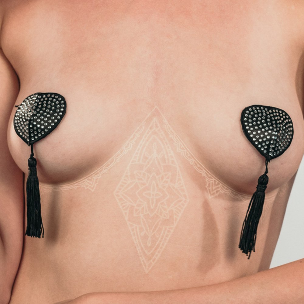 Pasties Burlesque Evans Silver