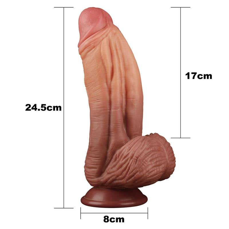 Dildo LOVETOY Nature King 10" Doppio Strato