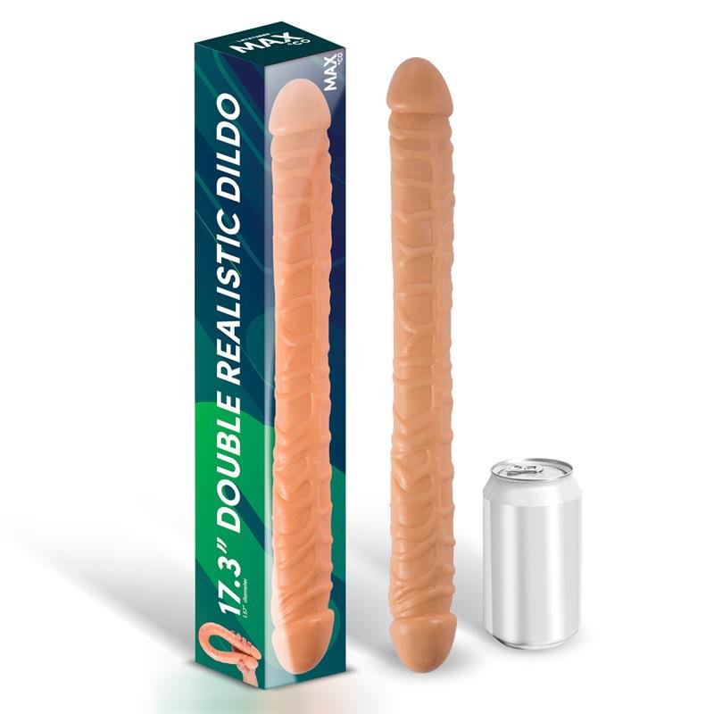 MAX & CO Trent Doppio Dildo Realistico Carne 17,3" - 44 cm
