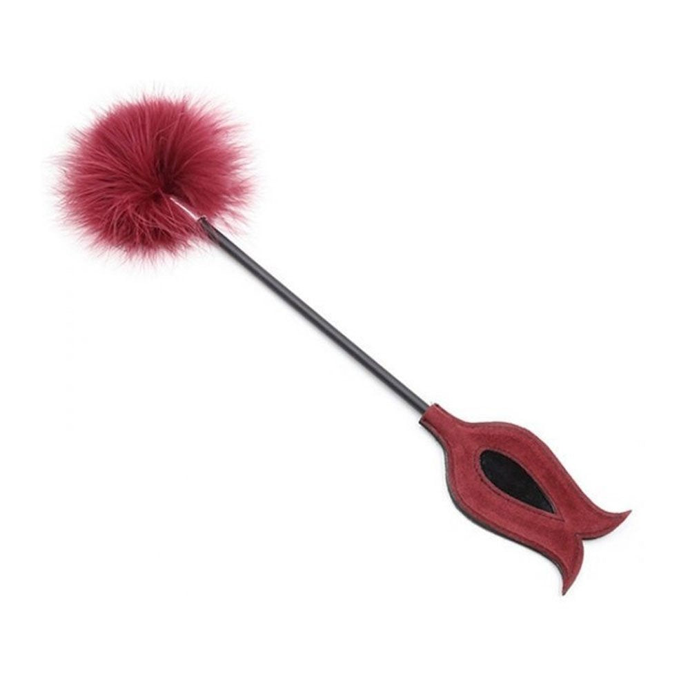 Frusta e spolverino viola Victoria 43 cm