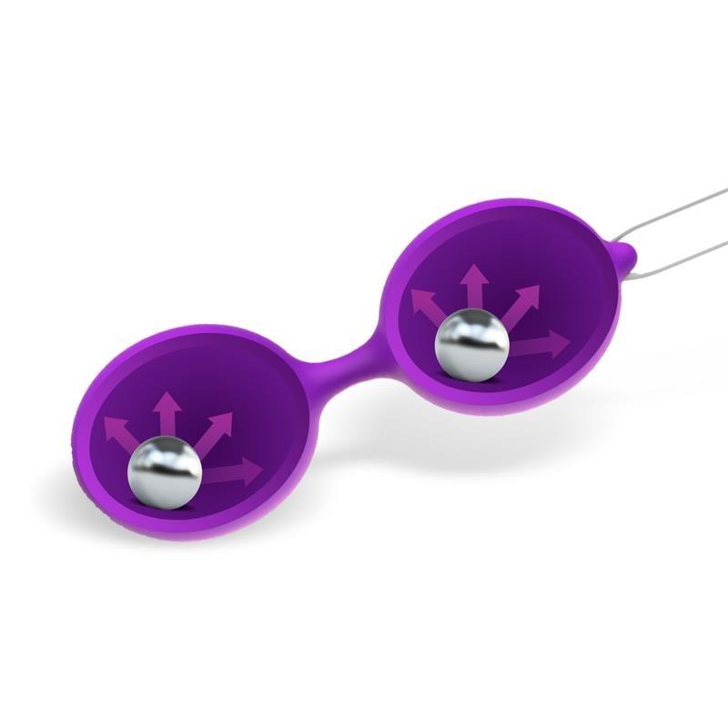 LATETOBED Misha Doppie Palline di Kegel in Silicone Viola
