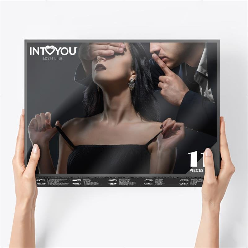 INTOYOU BDSM LINE Set Bondage 11 Pezzi Nero