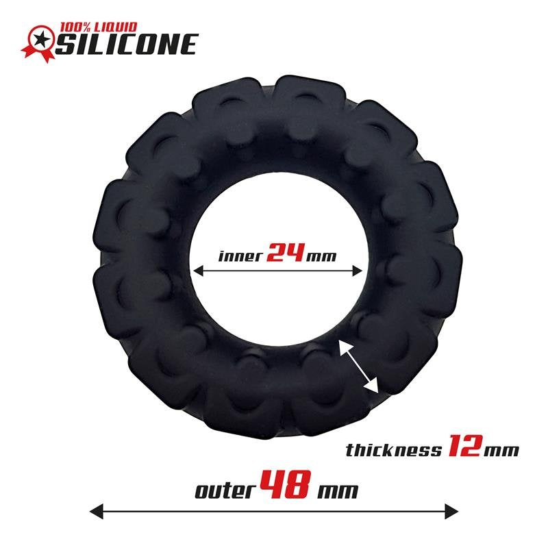 Anello per il pene in silicone liquido BEAST RINGS 2,4 cm