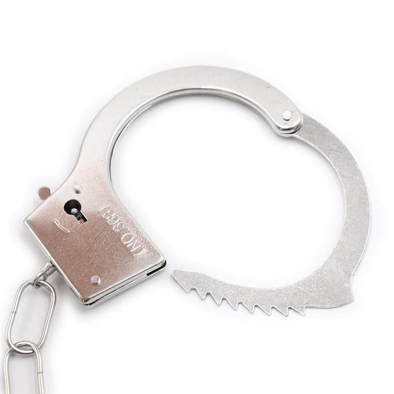 Manette in metallo pelose nere INTOYOU BDSM LINE