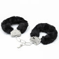 Manette in metallo pelose nere INTOYOU BDSM LINE