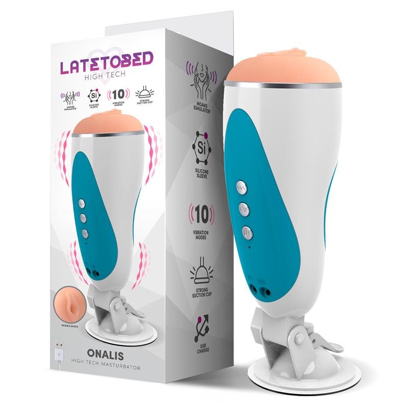 LATETOBED Onalis Masturbatore ad alta tecnologia con sistema di gemiti e vibrazioni USB