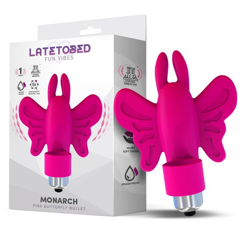 LATETOBED Monarch Butterfly Vibrante Proiettile Silicone Rosa
