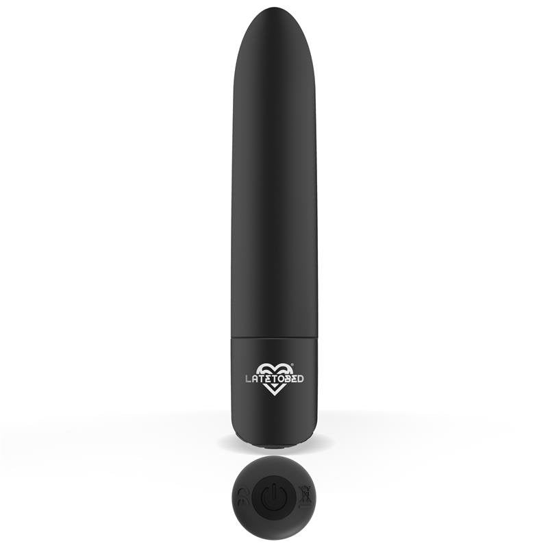 LATETOBED Shoty Vibrating Bullet USB 10 velocità Motore potente Nero