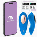 Vibratore a mutandine in silicone INTOYOU APP SERIES con app blu