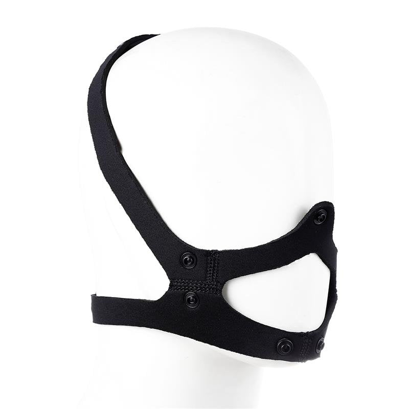 Maschera facciale per cuccioli in neoprene A-GUSTO regolabile e smontabile, nera