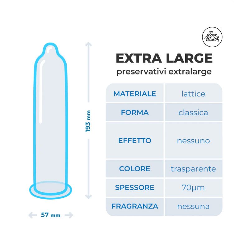 Love Match Condoms Extra Large 6pcs