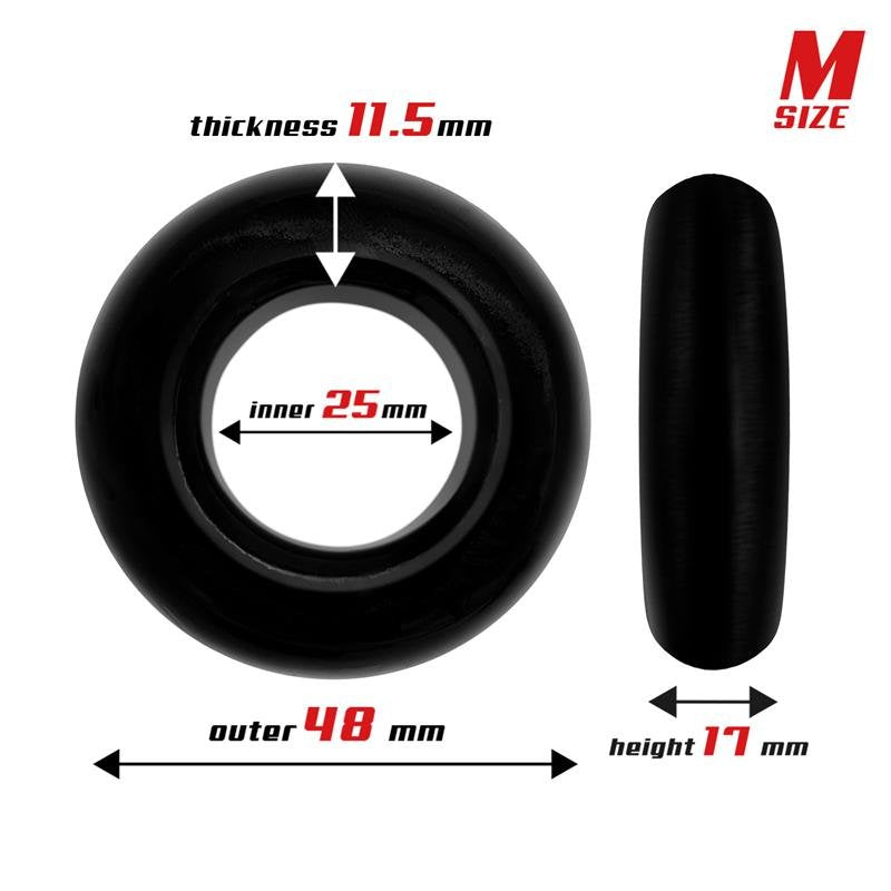 BEAST RINGS Set di 3 anelli per il pene flessibili neri