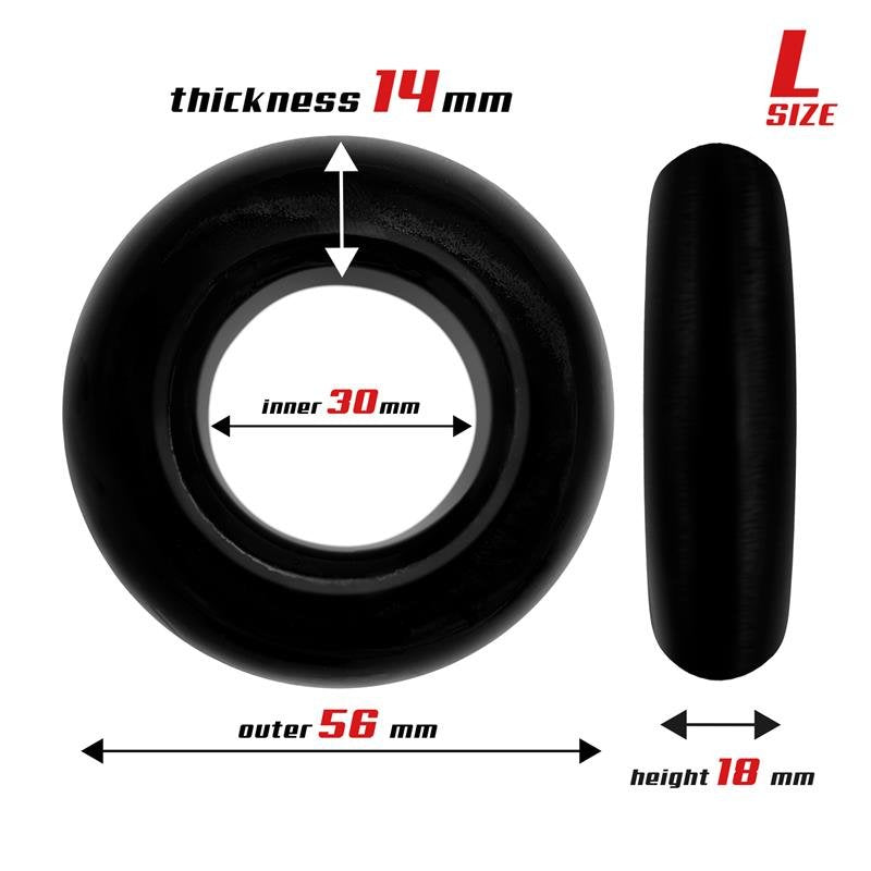 BEAST RINGS Set di 3 anelli per il pene flessibili neri