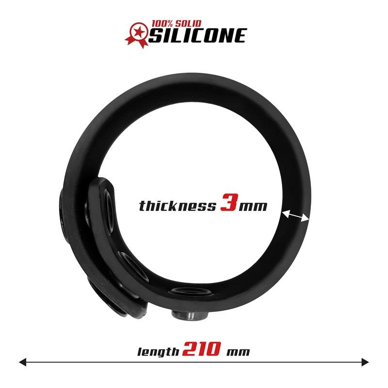 BEAST RINGS Anello per pene regolabile in silicone solido da 15 a 21 cm