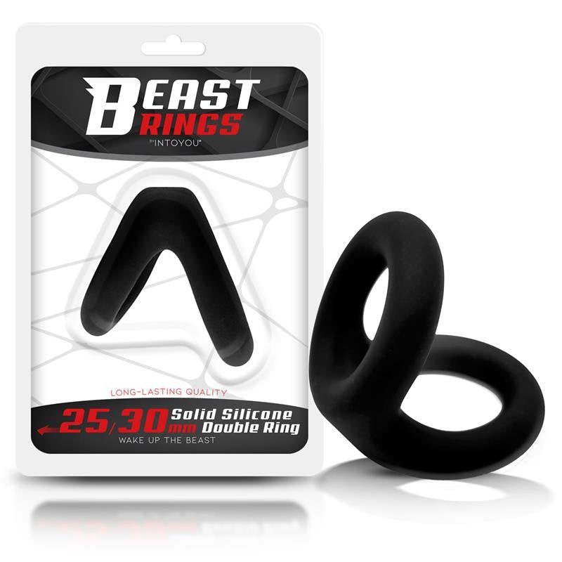 ANELLI BEAST Anello doppio per pene in silicone solido 2,5 / 3 cm