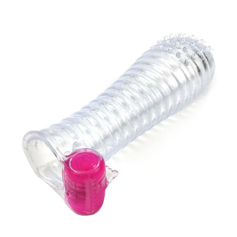 Guaina vibrante per pene A-GUSTO trasparente