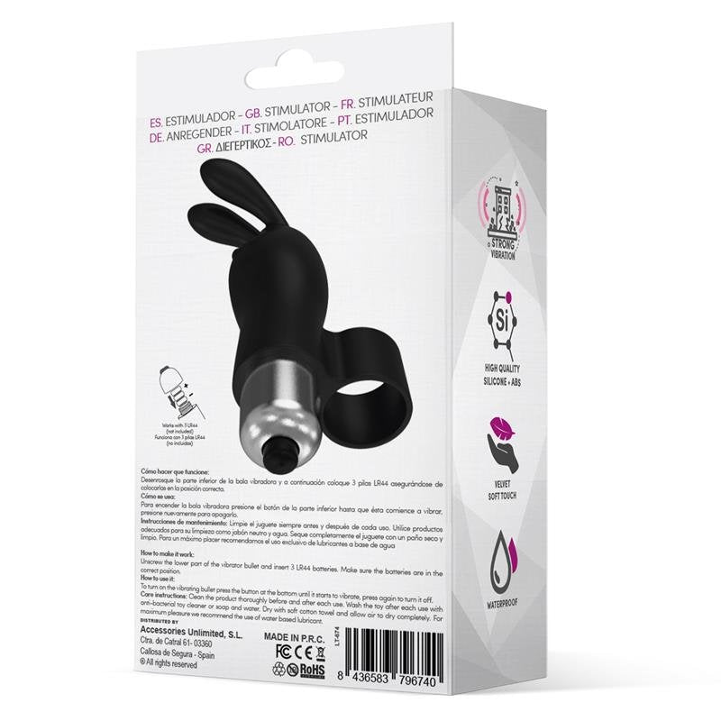 LATETOBED Fingyhop Proiettile Vibrante con Coniglio Nero