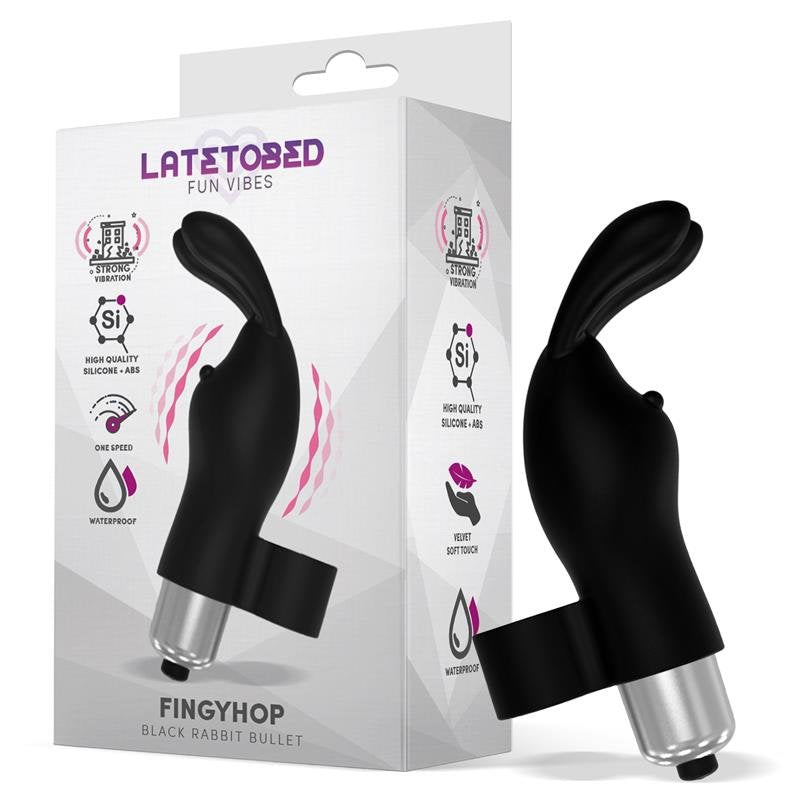 LATETOBED Fingyhop Proiettile Vibrante con Coniglio Nero
